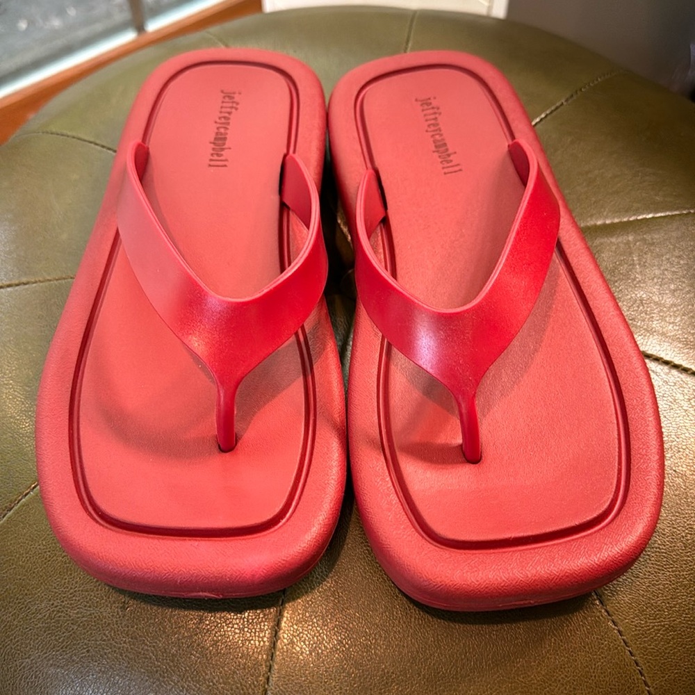 Jeffrey Campbell square toe flip flop